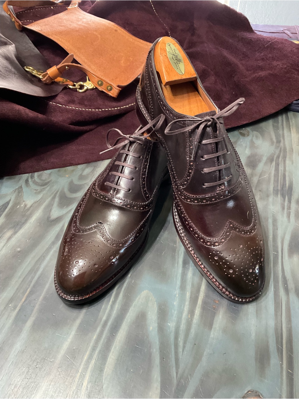 Beckett Simonon Men's Patina Wingtip Brogues Men’s Shoes Size Us12 — image 2 of 8